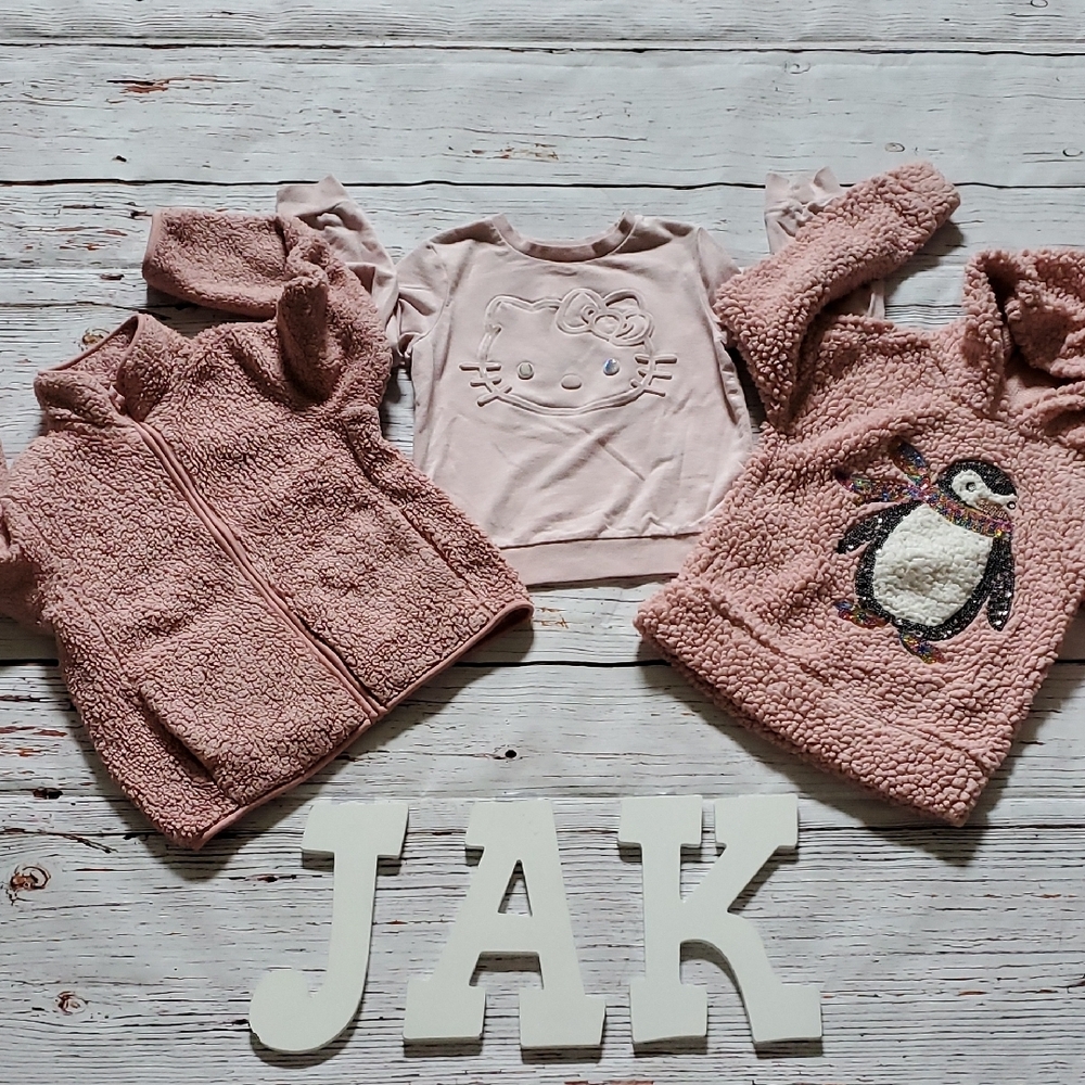 GIRLS PINK SWEATER BUNDLE (HELLO KITTY, UNIQLO, ETC) 💕